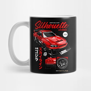 R34 LIBERTYWALK SILHOUETTE - PAPAYA STREETART Mug